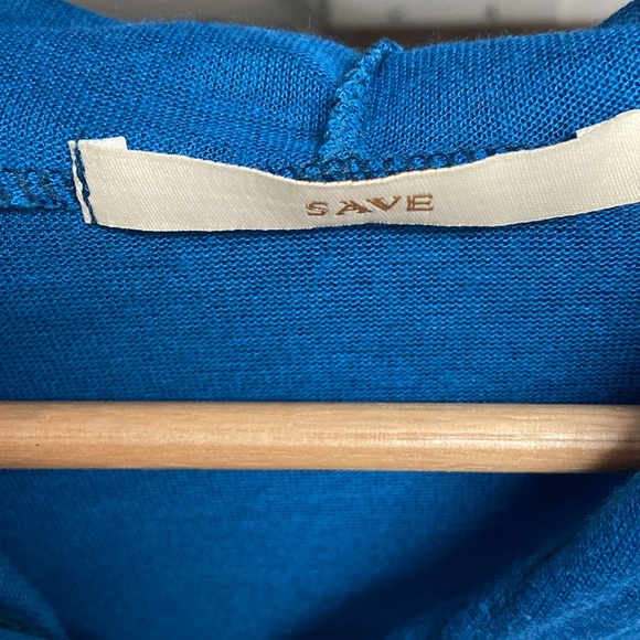 Blue Translucent Zip-Up Hoodie - Picture 3 of 5